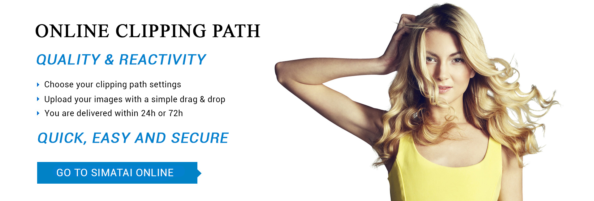 Online clipping path banner